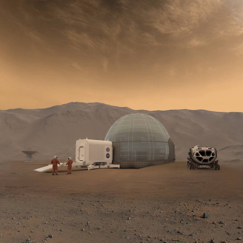 Rendering of the Mars Ice Home concept